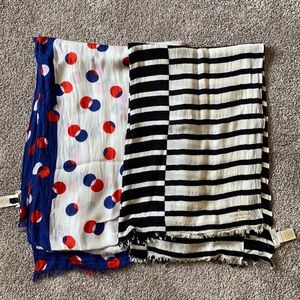 Two Kate Spade Scarves.
